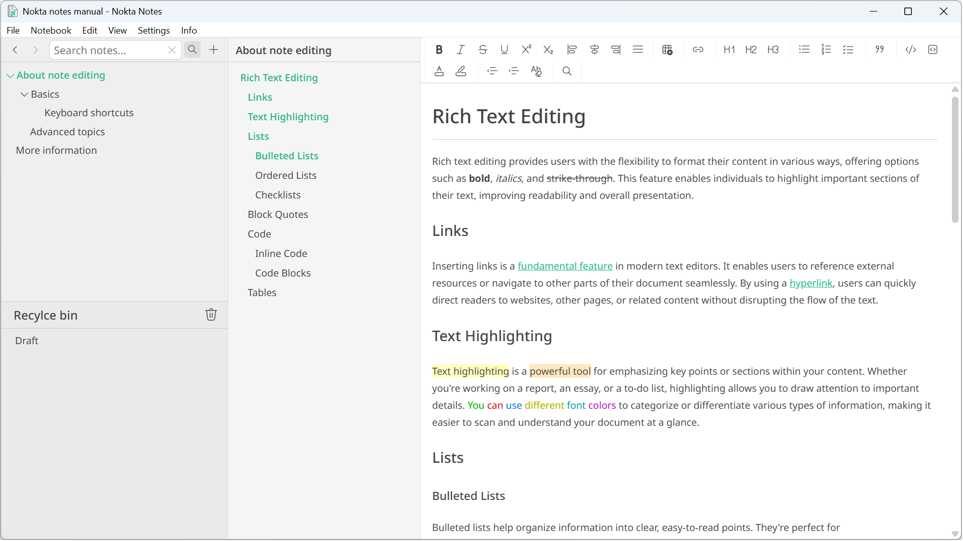 Nokta Notes - Main Interface
